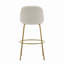 Tabouret de bar rembourré en métal, structure à finition dorée-799575904