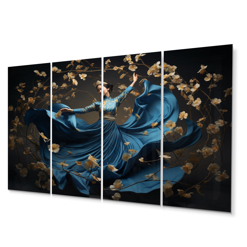 Elegant Rhythm Dancers I - Dance, impression d'art mural en métal
