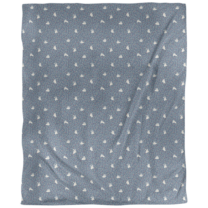 Tissu lapin lapin, Bleu marine, L 58 po x l 36 po, Faux lin