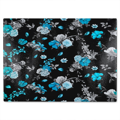 Roses Glass Chopping Board
