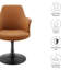 Fauteuil pivotant en cuir Lippa-105239691-105239693