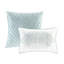 Édredon pour très grand lit - Bleu - 12 pièces avec drap-housse et coussins en coton