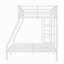Lit superposé simple au-dessus d'un lit double en métal pour adolescents et adultes, peu encombrant / sans bruit de sommier, blanc