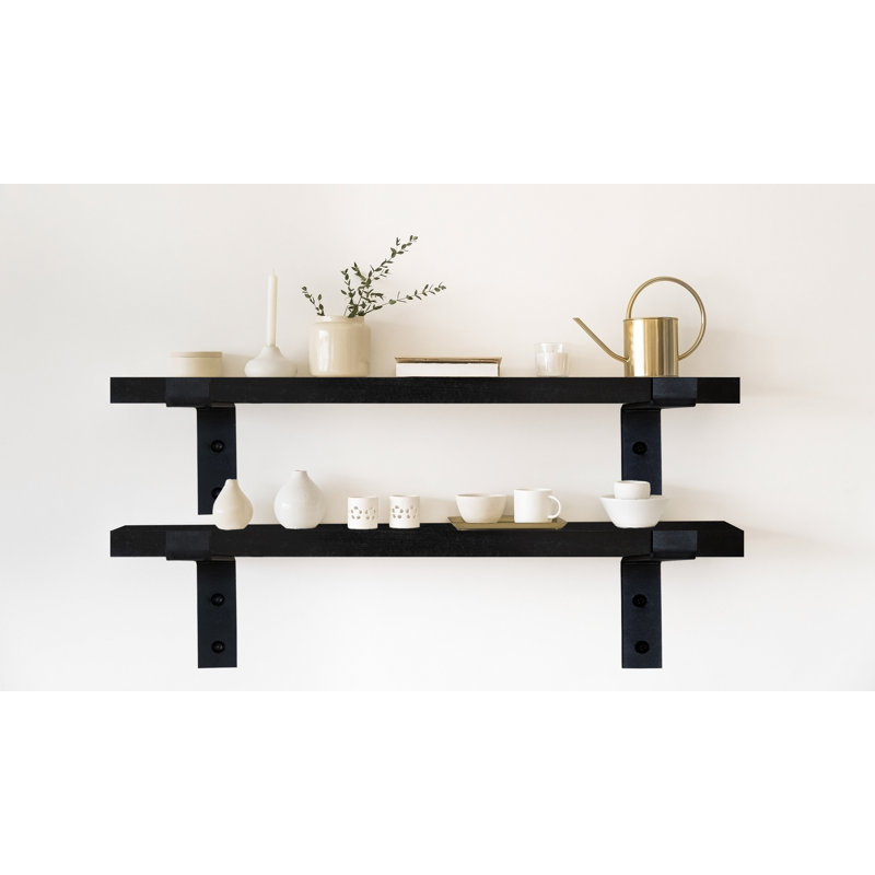 Emerald Lee 2 Piece Poplar Bracket Shelf, 1" H x 12" W x 7" D