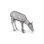 Crazy Metal Deer Doe Figurine