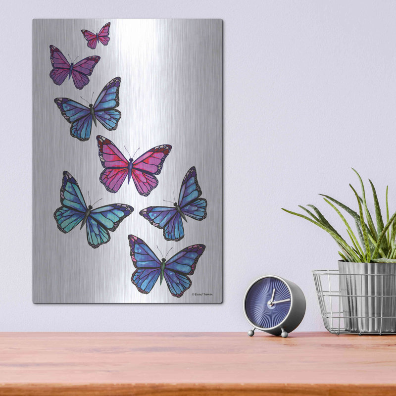 «Vibrant Flying Butterflies» par Rachel Nieman, H 16 po x l 12 po