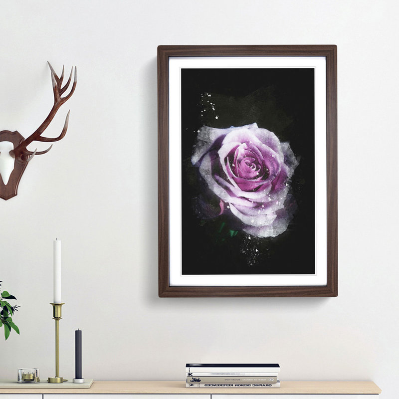 The Pale Purple Rose - Framed Print, Walnut Framed, 87cm H x 62cm W x 2cm D