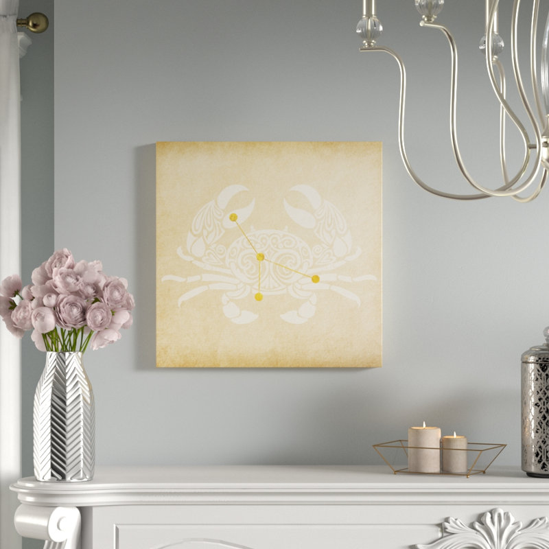 «Caring Shellfish with Constellation», impression sur toile tendue, H 18 po x l 18 po x P 1,5 po, Toile avec cadre noir