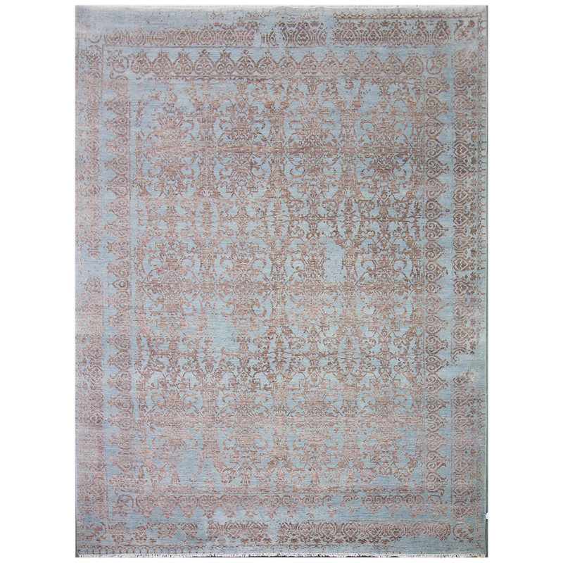 Ikat Area Rug in Brown, Rectangle 9' x 12'