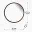 28 "Miroir rond en bois, miroir mural pour la salle de bain