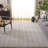 Abbie-Louise Hand Tufted Wool/Cotton Striped Rug in Black/Ivory-1193293962
