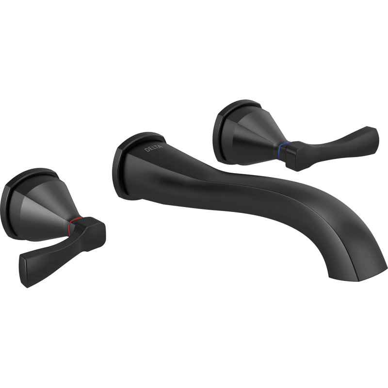 Stryke Wall Mounted Bathroom Faucet Trim, Matte Black