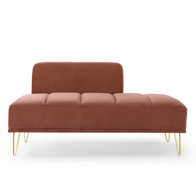 Modern End of Bed Bench,Velvet Fabric Upholstered 2 Seater Sofa -  Everly Quinn, EFD4410A04A248DDA573A63B0B7306FF