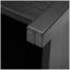 Table de bout avec station de charge, table d'appoint étroite, table de chevet en bois, mobilier de chambre à coucher, noir
