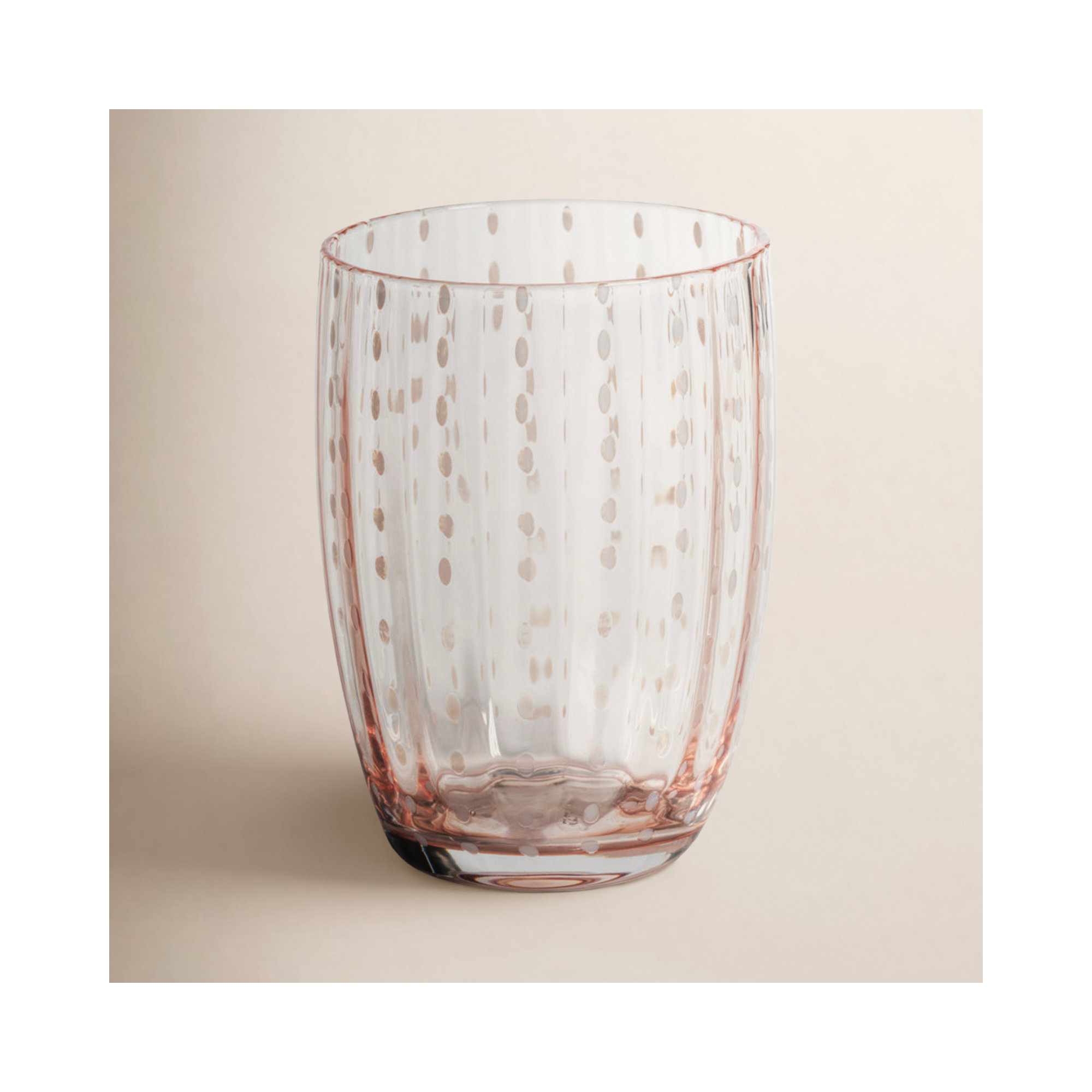 Pescara Dot Tumbler Glasses, Pink