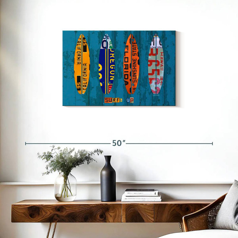 Senne Surf License Plates, 20" H x 30" W