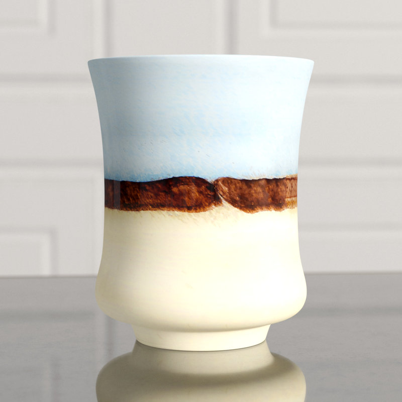 Carmel By The Sea Ceramic / Porcelain Table Vase, 7.75" H x 6.25" W x 6.25" D