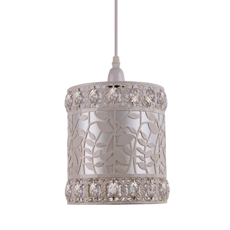 Eladia 1 - Light Cream Drum Pendant
