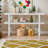 Narrow Console Table with Marble Effect Top, Retro Entryway Table with Open Shelf,Antique White