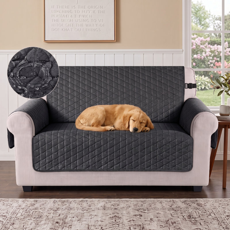 Housse de canapé imperméable pour causeuse Wildee, Noir