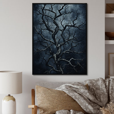 Gothic Grey Tree At Night I - Tree Wall Art