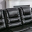 Fauteuil inclinable manuel 3 places avec 2 porte-gobelets intégrés pour le salon et la chambre à coucher-798418042