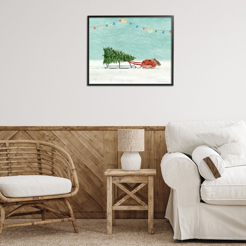 «Merry Mouse Motif», estampe numérique, conception de Danielle Murray, H 24 po x l 30 po, Giclée encadrée noir minuit