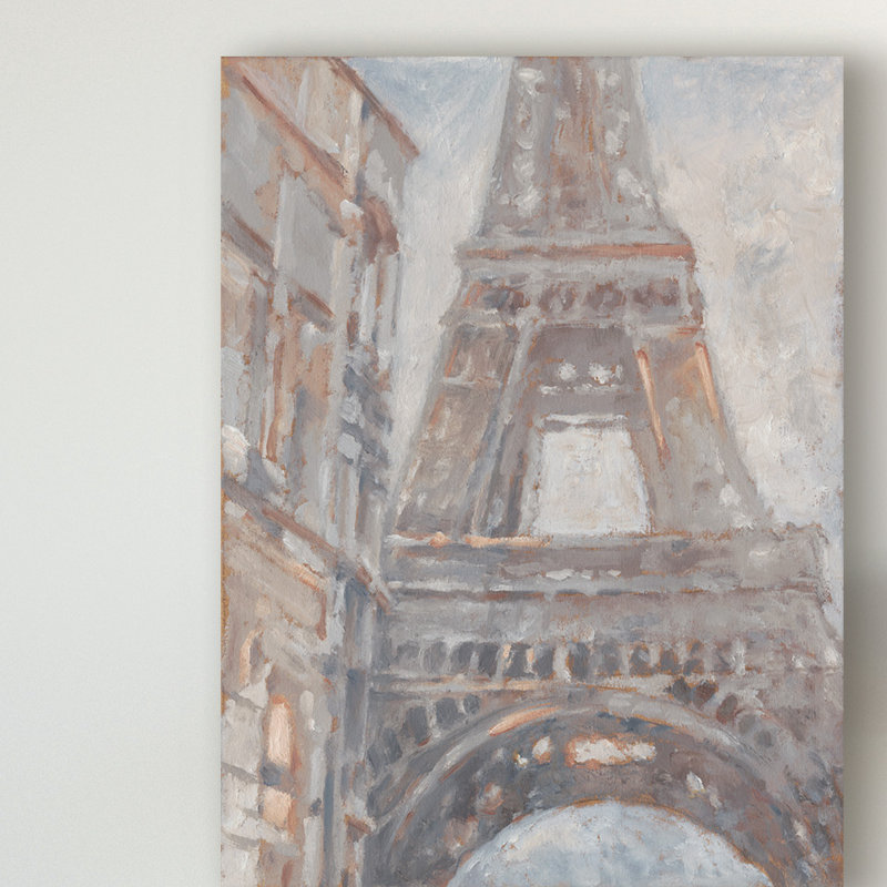 « parisian aube i », peinture sur toile tendue, H 19 po x l 14 po x P 2 po