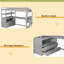Lit mezzanine simple avec bureau et tablettes, deux tiroirs intégrés, escalier de rangement-955965318-955965319