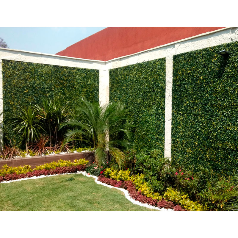Panneau de clôture décoratif en polyéthylène à feuilles artificielles Ficus