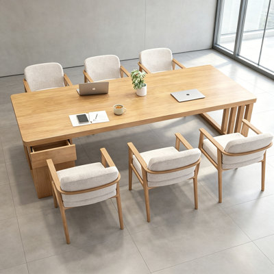 Solid Wood Rectangular Pine Conference Tables