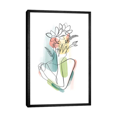 Flowerhead Femme No. 2 by Dane Khy - Print on Canvas
