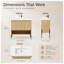 Ensemble de meuble-lavabo 36 po avec lavabo en résine, 2 portes à fermeture douce, ensemble de meuble-lavabo en bois massif multicouche finition chêne pour salle de bain, salle d'eau