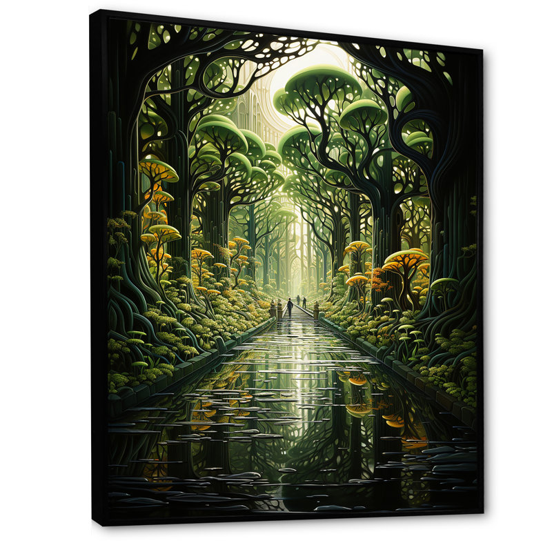 Reproduction d'art surréel, "Surréalisme", Cadre flottant noir, H 44 po x l 34 po