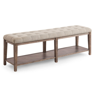 Tynes Linen Upholstered Storage Bench
