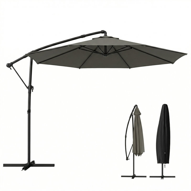 297cm Cantilever Parasol, Grey