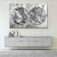 «Hemispheres Contrast World Map», reproduction sur toile-92760921