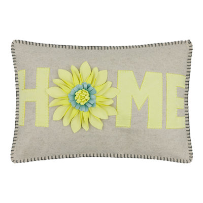 Housse de coussin décoratif fait à la main à motif floral 3D