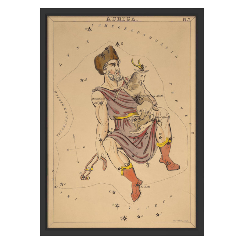 Auriga par Grand archives - reproduction d'un seul cadre, Cadre noir, H 32 po x l 23 po