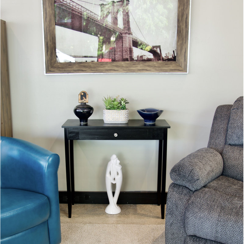 Aiydan 32'' Solid Wood Console Table, Black