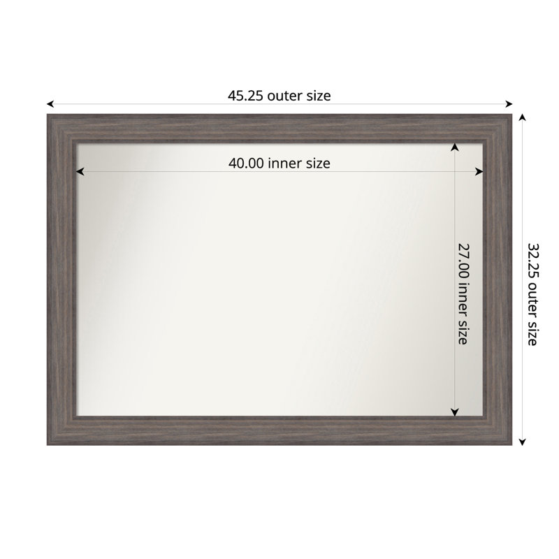 Miroir Hannaley, Rectangle, 32,25 po x 45,25 po
