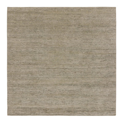 Handmade Silk and Wool Geometric Area Rug