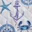 Ensemble de courtepointe réversible bleu / bleu marine avec taies décoratives-1031442705