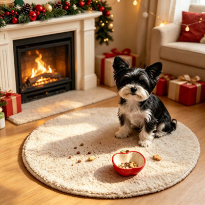 Décoration de Noël - Gamelle pour animaux de compagnie en forme de pomme - Gamelle mignonne pour chats et chiens de petite et moyenne taille - Accessoires pour l'alimentation à la maison