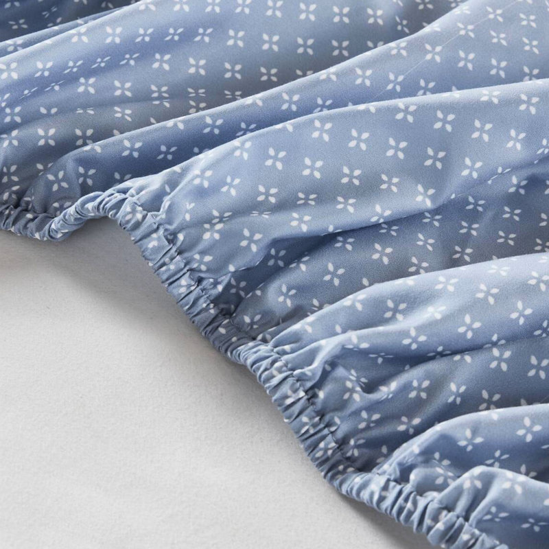 Édredon aquarelle bleu pour très grand lit, ajustement de matelas de 16 po, microfibre douce, draps et feuilles lavables à la machine, impression,