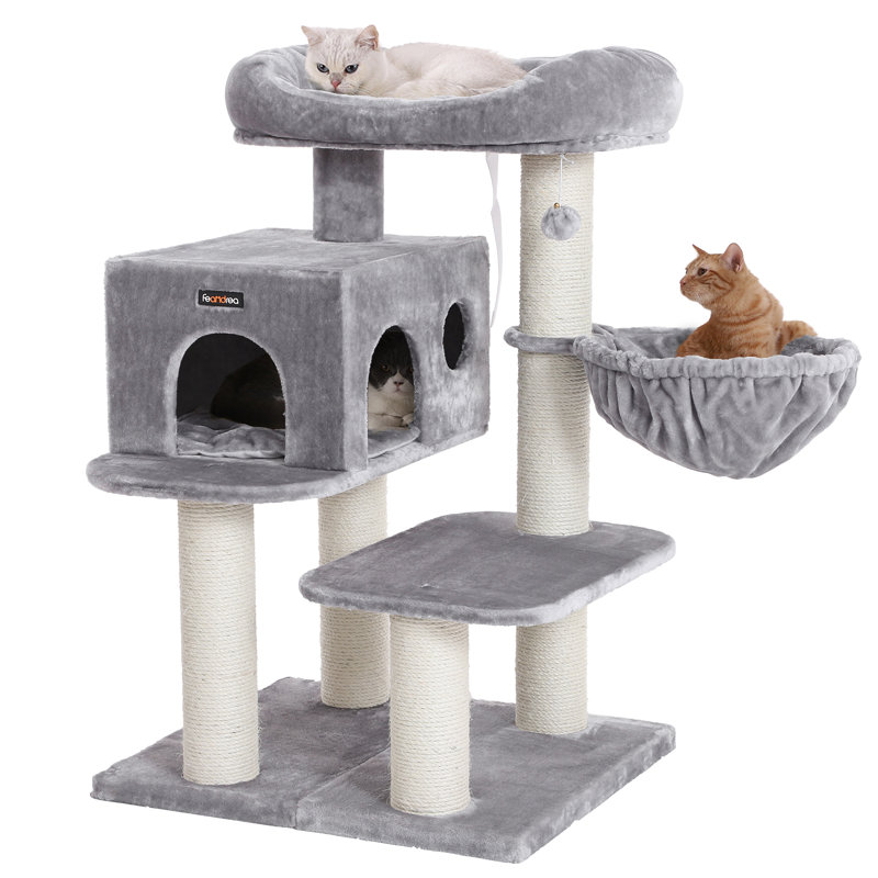 112cm H Cat Tree, Light Grey