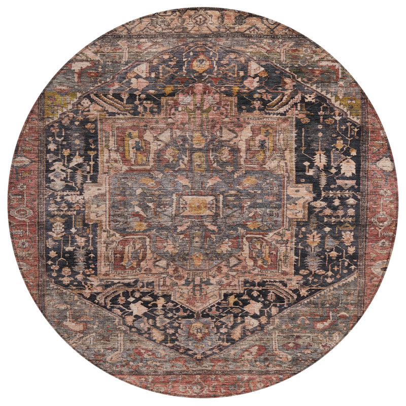 Tapis intérieur / extérieur gris Clarina, 8 pi x 8 pi