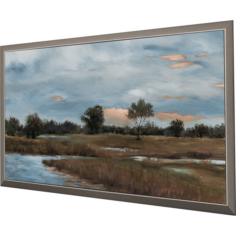 River Walk Silver Framed Print Wall Art