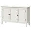 Buffet avec portes et tablettes réglables, buffet bohémien, armoire à crédence en bois pour chambre à coucher, salon, salle à manger, couloir, blanc grisâtre