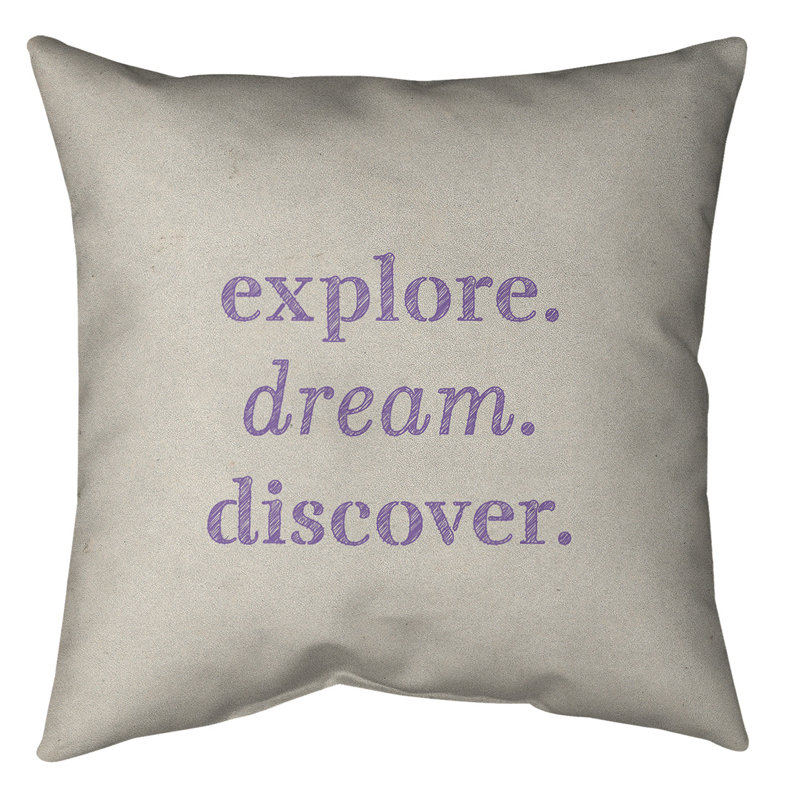 Coussin de sol, 40 po x 40 po, Blanc / Mauve